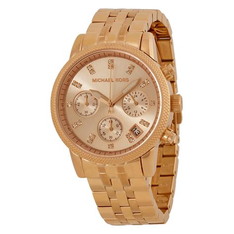 michael kors ritz rose gold-tone watch|rose gold mk watch cheap.